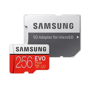 256GB microSDXCカード マイクロSD Samsung サムスン EVO Plus Class10 UHS-I U3 R:100MB/s W:90MB/s SDアダプタ付 海外リテール MB-MC256HA/APC ◆メ