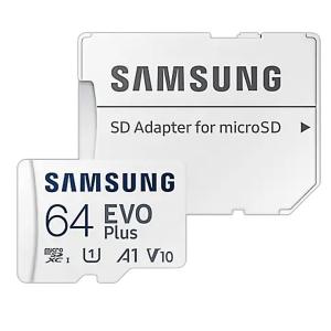 マイクロSDカード 64GB microSDXC microSDカード Samsung サムスン EVO Plus Class10 UHS-I A1 R:130MB/s SDアダプタ付 海外リテール MB-MC64KA/CN ◆メ｜風見鶏