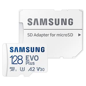 マイクロSDカード 128GB microSDXC microSDカード Samsung サムスン EVO Plus Class10 UHS-I A2 R:130MB/s SDアダプタ付 海外リテール MB-MC128KA/CN ◆メ｜flashmemory