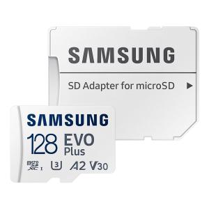 128GB microSDXCカード マイクロSD Samsung サムスン EVO Plus Class10 UHS-I U3 A2 R:130MB/s SDアダプタ付 海外リテール MB-MC128KA/APC ◆メ