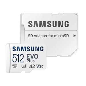 512GB microSDXCカード マイクロSD Samsung サムスン EVO Plus Class10 UHS-I U3 A2 R:130MB/s SDアダプタ付 海外リテール MB-MC512KA/KR  メ