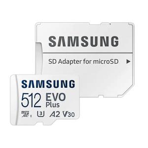 512GB microSDXCカード マイクロSD Samsung サムスン EVO Plus Class10 UHS-I U3 A2 R:130MB/s SDアダプタ付 海外リテール MB-MC512KA/KR ◆メ