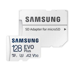 128GB microSDXCカード マイクロSD Samsung サムスン EVO Plus Class10 UHS-I U3 A2 R:130MB/s SDアダプタ付 海外リテール MB-MC128KA/EU ◆メ
