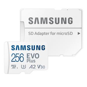 マイクロSDカード 256GB microSDXC microSDカード Samsung EVO Plus Class10 UHS-I U3 V30 A2 R:130MB/s SDアダプタ付 海外リテール MB-MC256KA/EU ◆メ｜風見鶏