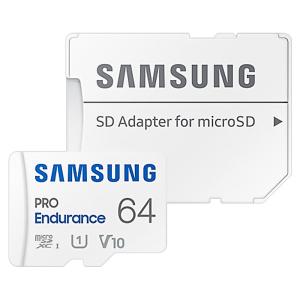 microSDXC 64GB 監視カメラ ドラレコ用 Samsung PRO Endurance Class10 UHS-I U3 V30 4K R:100MB/s W:40MB/s SDアダプタ付 海外リテール MB-MJ64KA/APC ◆メ｜flashmemory