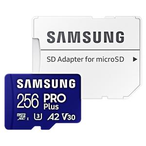 マイクロSDカード 256GB microSDXC Samsung サムスン PRO Plus Class10 UHS-I U3 V30 A2 R:180MB/s W:130MB/s SDアダプタ付 海外リテール MB-MD256SA/EU ◆メ｜flashmemory