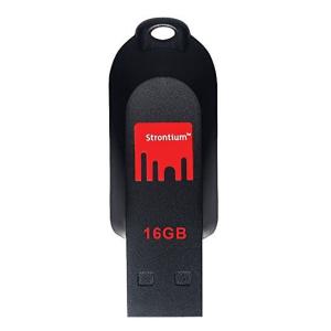 16GB USBメモリー USB2.0 Strontium Pollex ミニサイズ ブラック/レッド 海外リテール SR16GRDPOLLEX ◆メ
