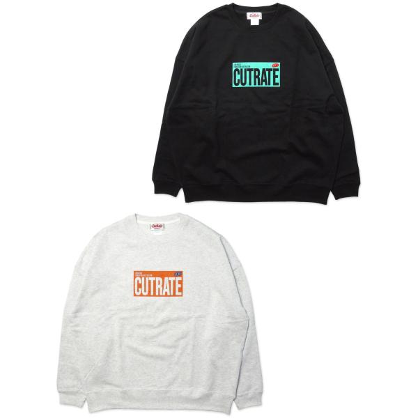 [CUTRATE] CUTRATE BOX LOGO CREW NECK SWEAT