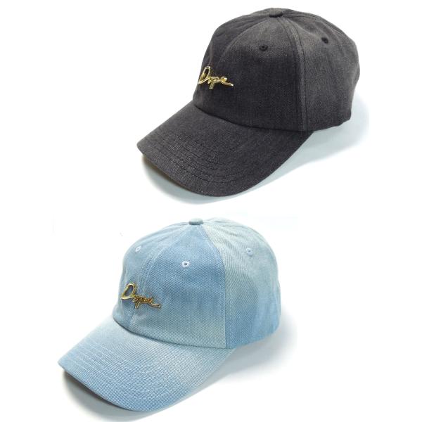 [DOPE] 24K Script Logo Cap(BK/BL)