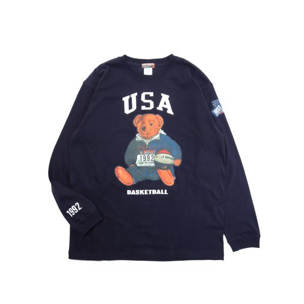 [MANIC DEE] STADIUM 1992 BB BEAR L/S TEE