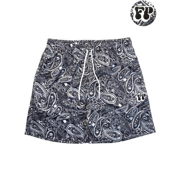 [FLASH POINT] FP LOGO EMB PAISLEY MESH SHORTS