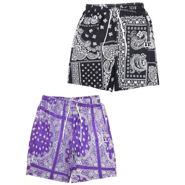 [FLASH POINT] FP LOGO EMB PAISLEY EASY SHORTS