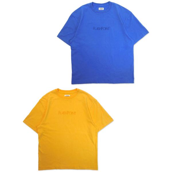[FLASH POINT] NEW LOGO FADE WASH Tee(BL/YE)