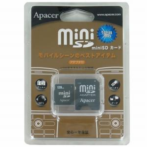 ● Apacer miniSD 128MB SD変換アダプタ付属 プラケース入り AP-MSD128の商品画像