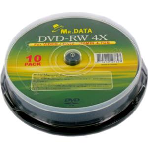 MR.DATA DVD-RW データ用 繰り返し記録 4.7GB 4倍速対応 スピンドルケース入り