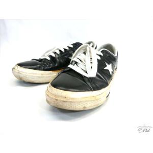 CONVERSE コンバース　ワンスター　レザー スニーカー black US8