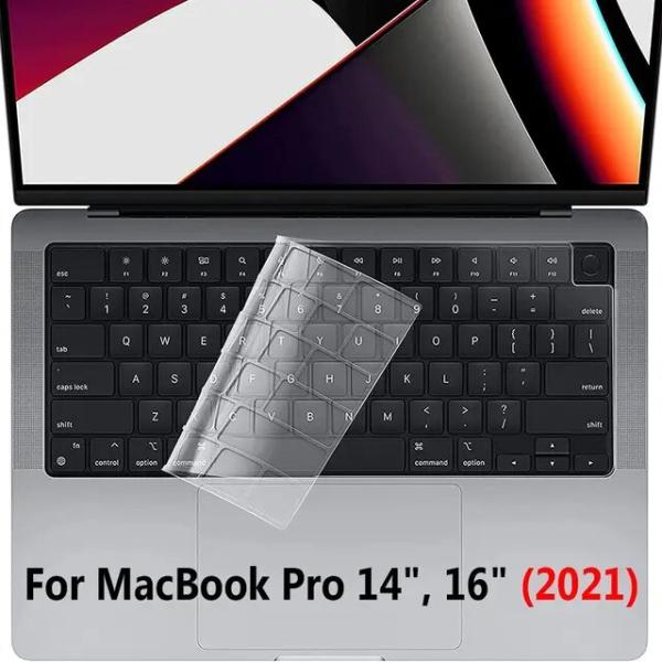 Macbook pro 2021インチm1max a2442 a2485用の超薄型防水tpuキーボー...