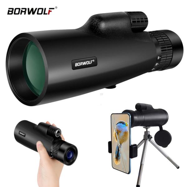 Borwolf 12-36x50双眼鏡耐熱性4プリズム光レンズ高出力ハンティングバードウォッチング単...