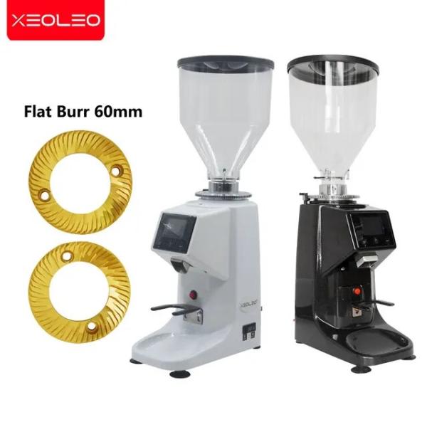 Xeoleo-電気コーヒーグラインダー,200W,フラットコーヒーグラインダー,タッチパネル付き,7...