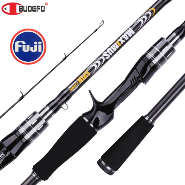 Budefo-maximusルアーフィッシングロッド、カーボンスピニングbaitcasting、fu...