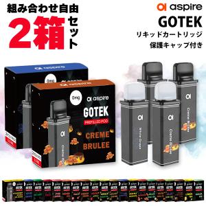 2箱セット 持ち運び シーシャ 使い捨て Aspire アスパイア Gotek X S カートリッジ リキッド入り 2個 3000パフ ゴーテック pod vape 電子タバコ｜flavor-kitchen