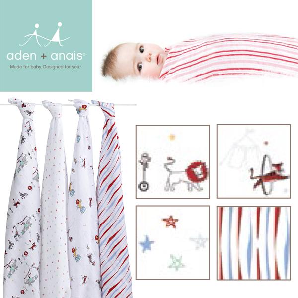 日本正規品 aden+anais（エイデンアンドアネイ） vintage circus 4枚セット ...