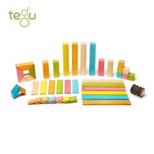 正規品 積み木 ブロック tegu（テグ）マグネットブロック 42ピース ティント つみき  知育玩具