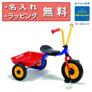 ボーネルンド ペリカンデザイン三輪車 Vハンドル カラー 荷台つき シンプル おしゃれ 誕生日プレゼント 1歳｜flclover