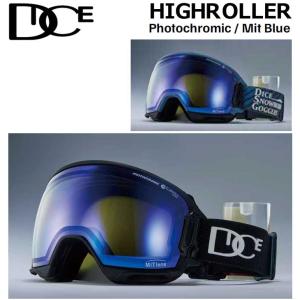 23-24 DICE ダイス スノー ゴーグル   HIGHROLLER ハイローラー HR35191 調光 ミラー Photochromic / Mit Blue   ship1｜fleaboardshop