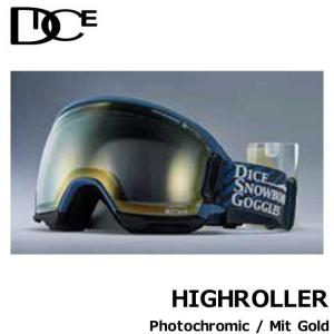 23-24 DICE ダイス スノー ゴーグル   HIGHROLLER ハイローラー HR35194 調光 ミラー Photochromic / Mit Gold   ship1｜fleaboardshop