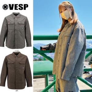 23-24 VESP SNOW WEAR  ベスプ スノー ウエアー Tweed Wool Shirts Jacket  VPMJ1039  ship1｜fleaboardshop