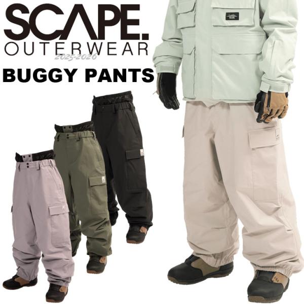 25-26 SCAPE エスケープ スノボ ウェアー  BAGGY PANTS バギー パンツ ユニ...