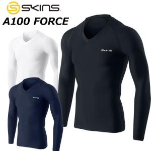 SKINS スキンズ メンズ ロングスリーブ A100 FORCE Vネックロングスリーブトップ  長袖 DF01419001【返品種別OUTLET】｜fleaboardshop