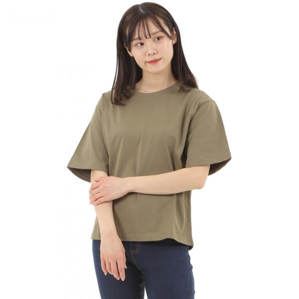 フレーチャス オーバーサイズ 体型カバー ヘビーウェイトT-シャツ 5分袖 日焼け防止