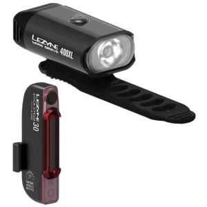 LEZYNE レザイン ミニ ドライブ フロント 400XL + スティックドライブ リア赤 ペア 小型 LEDライト 前後セット USB充電タイプ 送料無料｜fleet