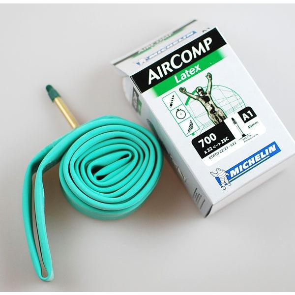 ミシュラン Air Comp エアーコンプ ラテックス チューブ　700C しなやかで乗り心地のよい...