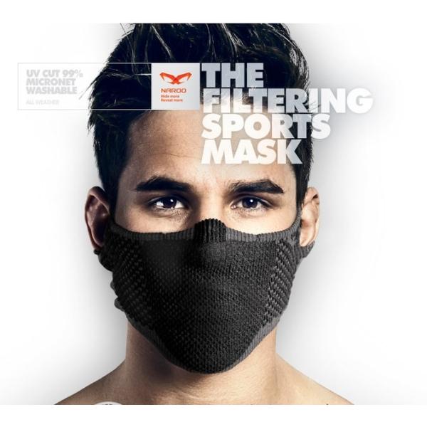 NAROO ナルー F5S 花粉 防塵 対策 スポーツ マスク あご丈 アウトドア