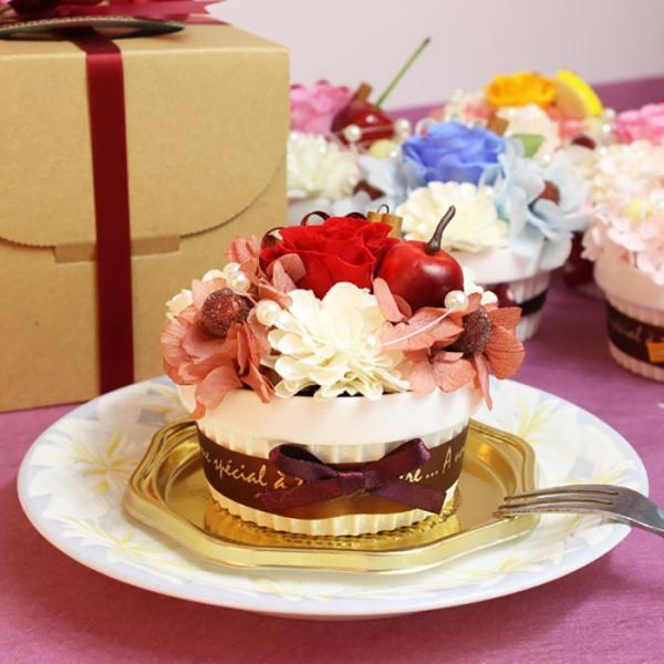 プリザーブドフラワー フラワーケーキ ミニタイプ 6COLOR 母の日 ギフト