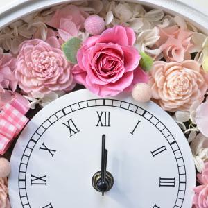 プリザーブドフラワー ピンクバラ 花時計 開店...の詳細画像2