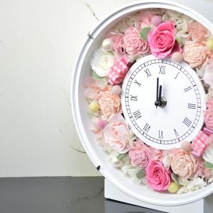 プリザーブドフラワー ピンクバラ 花時計 開店...の詳細画像3