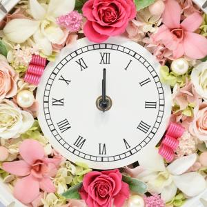 プリザーブドフラワー 花時計 優しいピンク プ...の詳細画像1