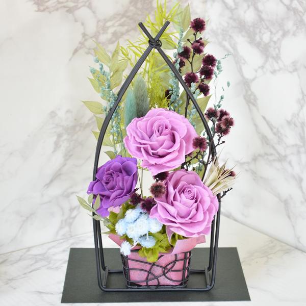 プリザーブドフラワー 和風アレンジメント 鶫（つぐみ）70歳 77歳  還暦祝い 古希祝い ギフト ...