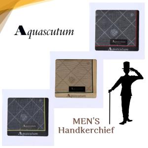 アクアスキュータム Aquascutum ハンカチ 格子ロゴ ギフト