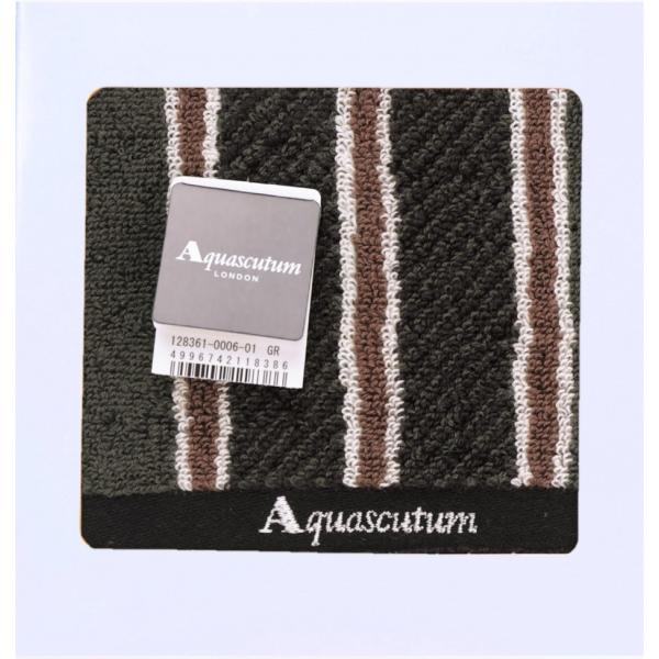 アクアスキュータム Aquascutum タオルハンカチ ギフト ストライプ ブランド 紳士 男性 ...