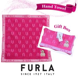 フルラ FURLA タオルハンカチ ギフト ロゴテディベア ピンク 海外ブランド 女性 プレゼント 誕生日 お礼 お返し お祝い ギフトラッピング｜fleur-de-camelia2