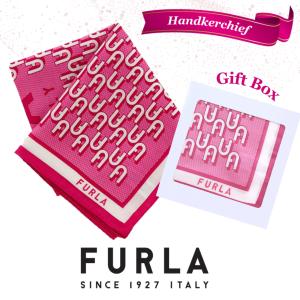 フルラ FURLA ハンカチ ギフト センターロゴ ピンク シルク混 スカーフ 海外レディースブランド 女性 プレゼント 誕生日 お礼 お返し お祝い ギフトラッピング｜fleur-de-camelia2