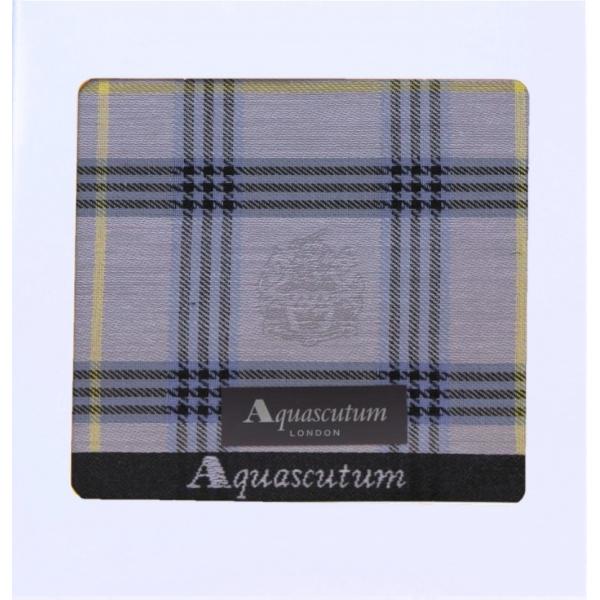 アクアスキュータム Aquascutum ハンカチ ギフト エンブレム 紳士 男性 プレゼント 誕生...