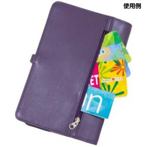 お薬手帳ケース ダークオレンジ 牛革 多機能ウ...の詳細画像5