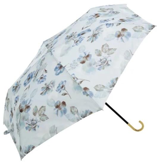 折り畳み傘 晴雨兼用  because フローラルウォッシュ UVカット 紫外線カット 折りたたみ傘...