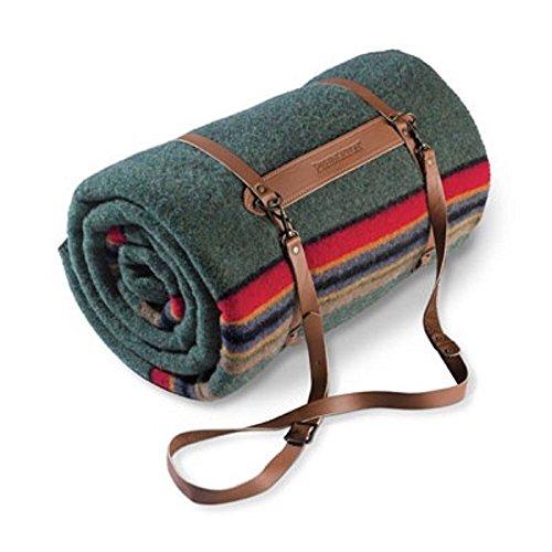 【送料無料】Pendleton ツイン キャンプブランケット キャリア付き One Size グリー...